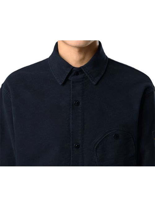 logo-patch button-up shirt Stone Island | L2S15 1200030 S0228V0020 NAVY BLUE
